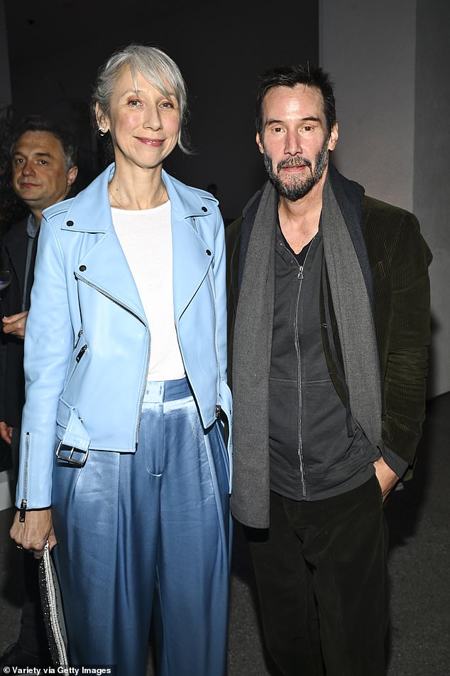 Outside of filming, Reeves is in a relationship with visual artist Alexandra Grant;  pictured earlier this month at the Hammer Museum's Gala in the Garden
