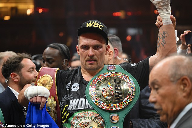 Usyk (pictured) defeated Fury via split decision to be crowned the first undisputed heavyweight champion of the century