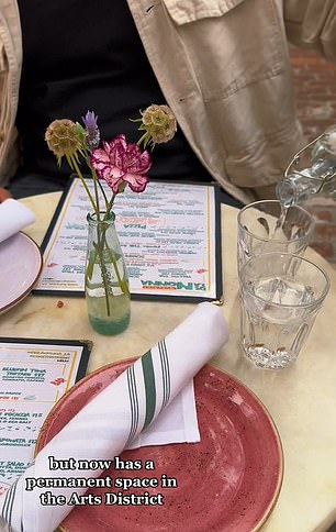 Diners at De La Nonna, a restaurant that does not accept reservations, are greeted by a host who leads them to their table - and then return to the front of the restaurant where orders are taken at a counter