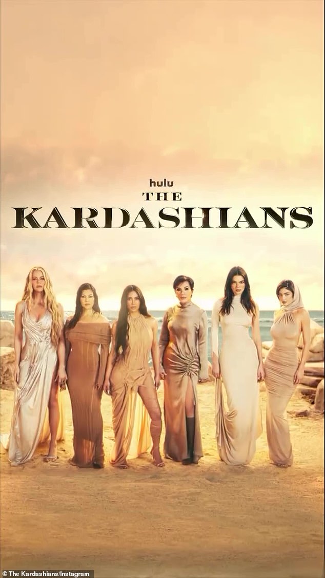 The Kardashians Hulu page posted a teaser clip, introduced by Jenner, who was seen against a desert backdrop wearing a tan desert-themed dress with a hood.