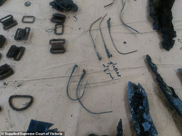 What was left of the campers' glasses were recovered from the destroyed tent