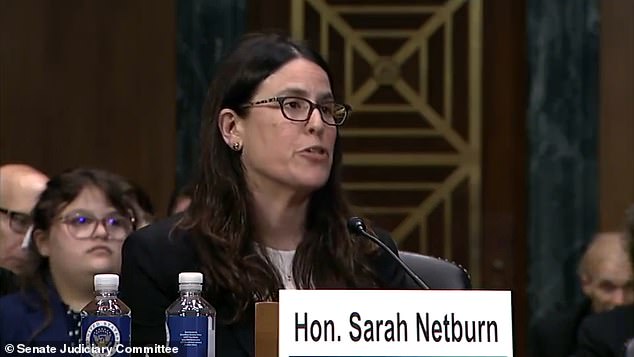 The judicial candidate, Sarah Netburn, previously signed for the transfer of a biological male child molester to a women's prison