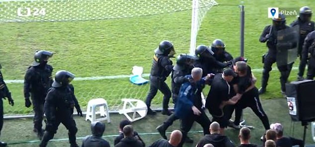 Police in the area had previously classified the match as 'high risk' and called in reinforcements