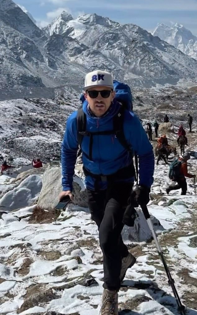 Mr Paterson previously said it had always been his dream to 'conquer' the summit of Everest