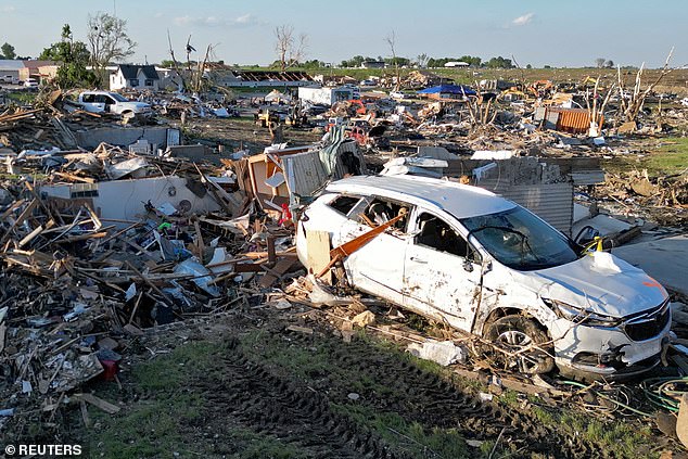 The number of casualties was announced late in the day by the Iowa Department of Public Safety, with rescue teams sifting through fields of debris left by the deadly tornado for people who may have been trapped in the wreckage.