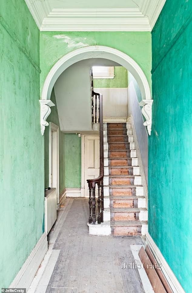 Andy showed off the top floor of the property and revealed plans to demolish the old staircase, which currently blocks the entrance