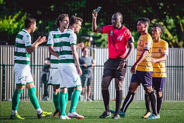During the 2018 CONIFA World Cup in London, green cards were used for dissent or diving