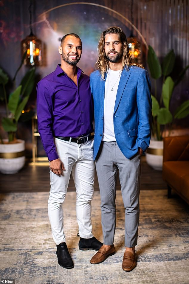 Participants are asked if they would be willing to be paired with gender-neutral partners as part of the experiment.  Pictured: MAFS couple Michael Felix and Stephen Stewart