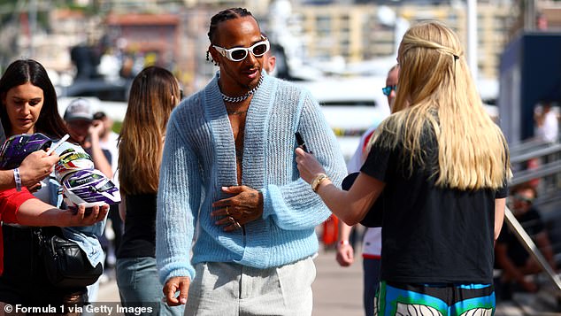 He was seen signing autographs as he walked through the paddock in the French city