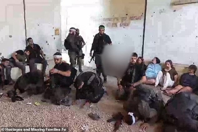 Images of five Israeli female soldiers being captured by Palestinian militants from a military base during the Hamas attack on October 7