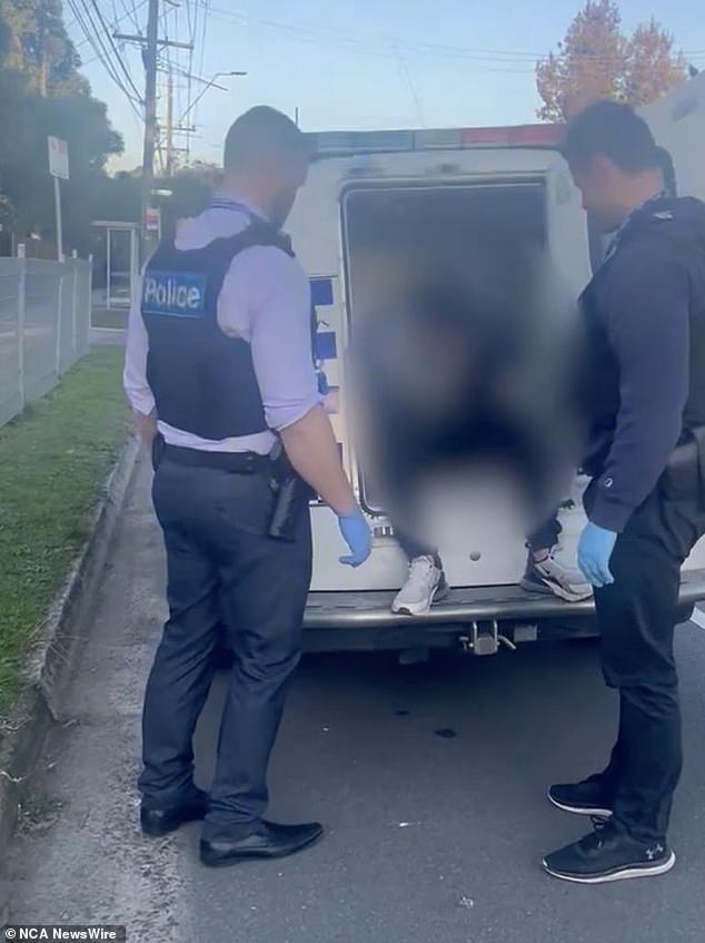 Supplied editorial Man arrested after officer was hit by car in Nunawading.  Image: Supplied / Victoria Police Media Unit