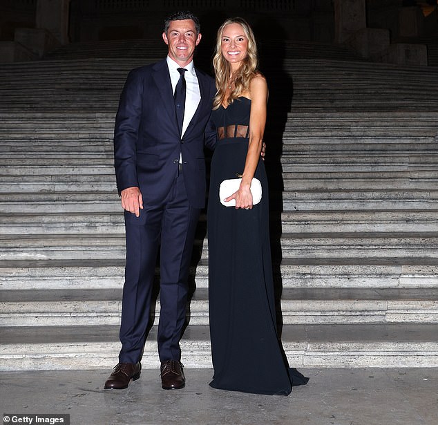 McIlroy and Stoll at the Spanish Steps in Rome ahead of the 2023 Ryder Cup in Italy