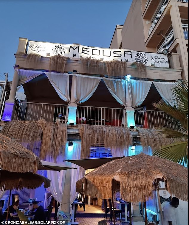 A floor of the popular restaurant and beach club collapsed earlier this evening