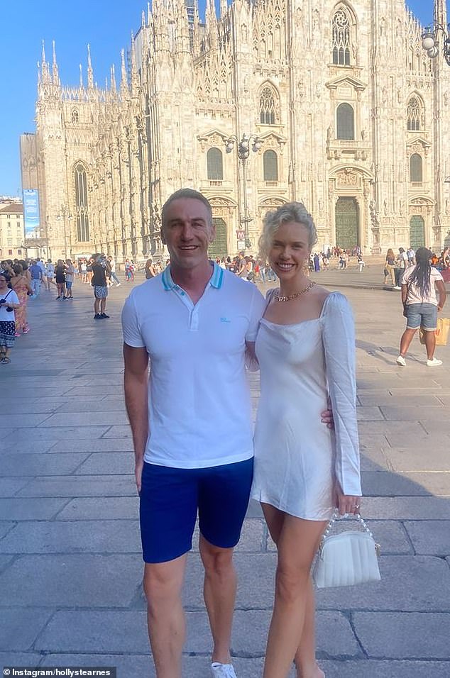 The jetsetter's Instagram - where she has 4,500 followers - is littered with photos from trips to Monaco, Italy (pictured in Milan), Spain and Mykonos, among others