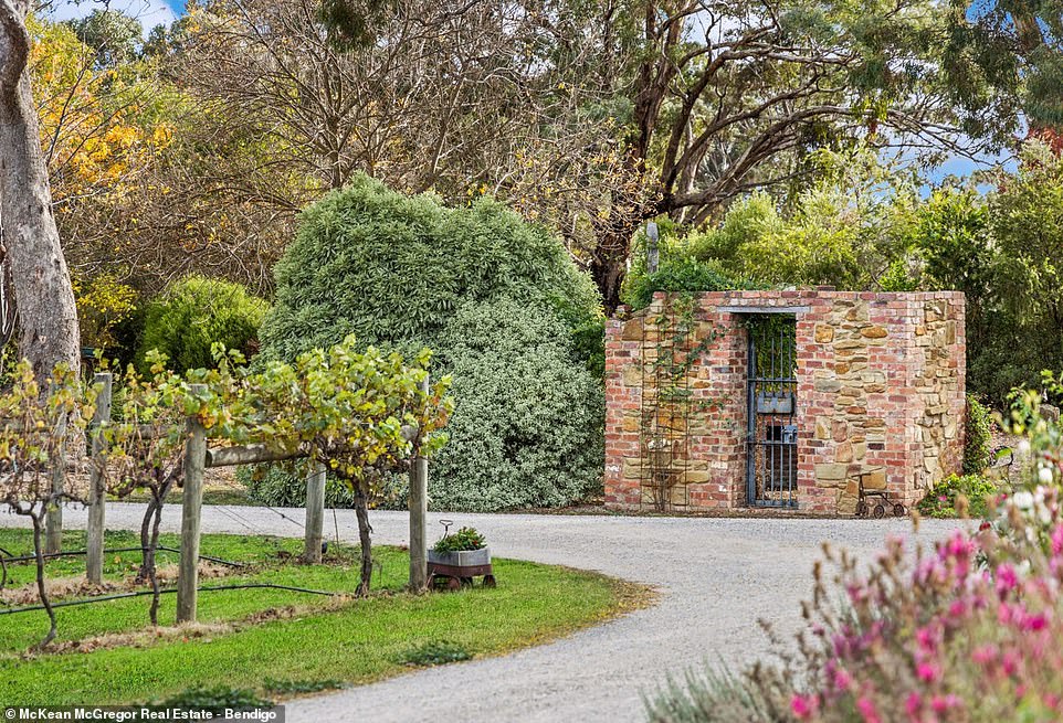 The leafy grounds have whimsical gardens as well as a Shiraz vineyard the family uses to make their own wine and a small folly made with bricks from the former Lyric Theatre