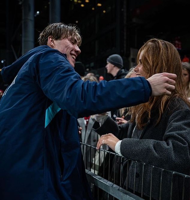 Hojlund admitted he was shocked that photographers wanted to follow him and Laura