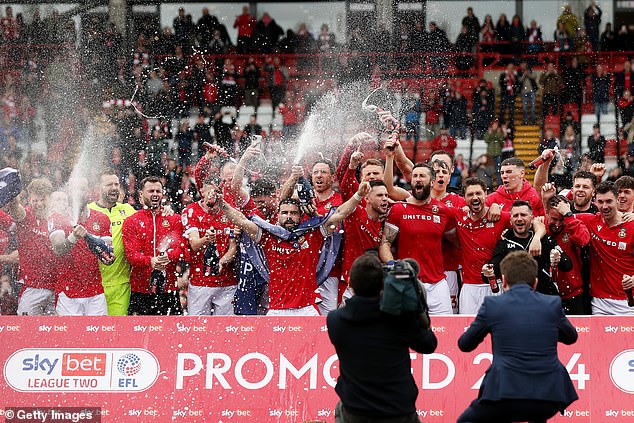 The Welsh team secured their second successive promotion, earning a place in League One