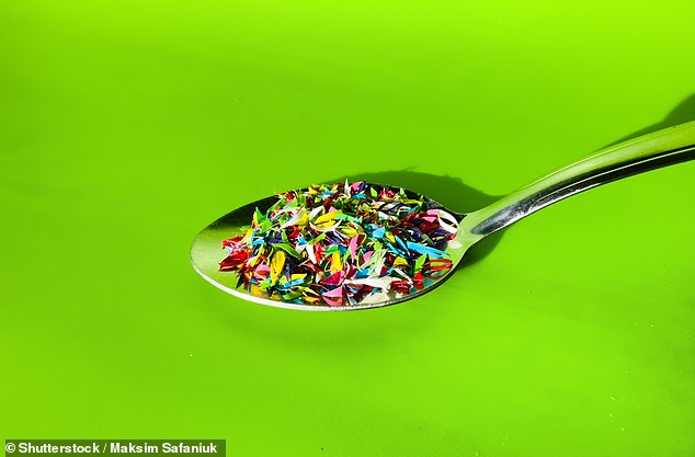 The study also looked at how much microplastic people ate.  To do this, the researchers collected data on microplastic concentrations in subcategories of major food groups such as fruits, vegetables, proteins, grains, dairy, beverages, sugars, salt and spices (stock image)