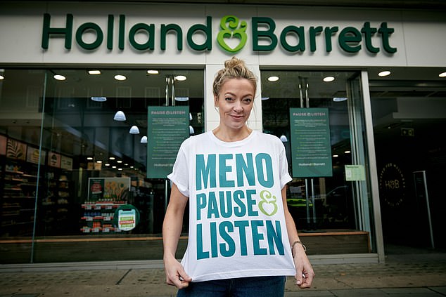 Holland & Barrett has previously run a campaign, led by TV presenter Cherry Healey (pictured), to support women going through the menopause