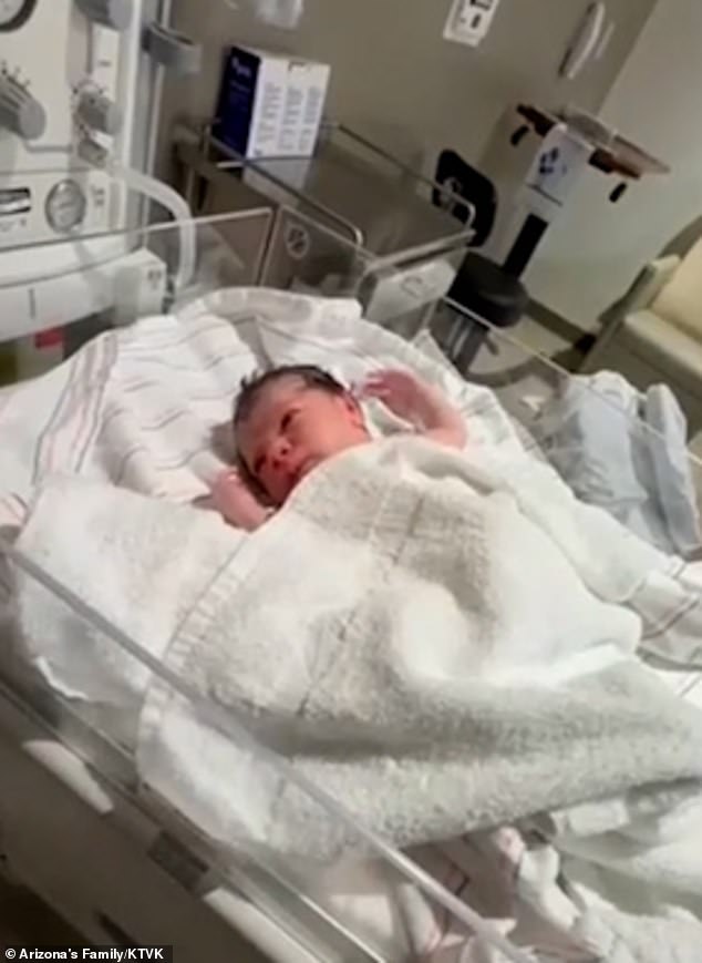 Both Luzbella (pictured) and her mother are reportedly doing great after the 'traumatic' birth