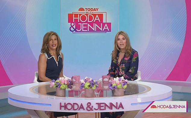 The mother of two fronts Today with Hoda & Jenna next to Jenna Bush Hager