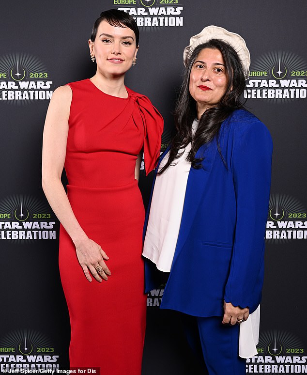 Sharmeen, pictured with Daisy in April 2023, said: 'What we are going to create is something very special.  We are now in 2024 and it is time for a woman to come forward.”