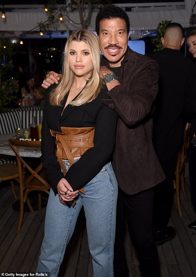 Seen with her father Lionel Richie in 2020