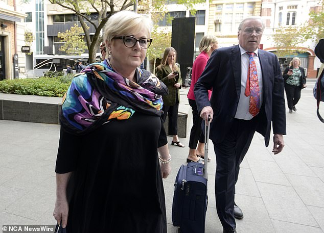 Pictured: Linda Reynolds outside the WA Supreme Court on Tuesday