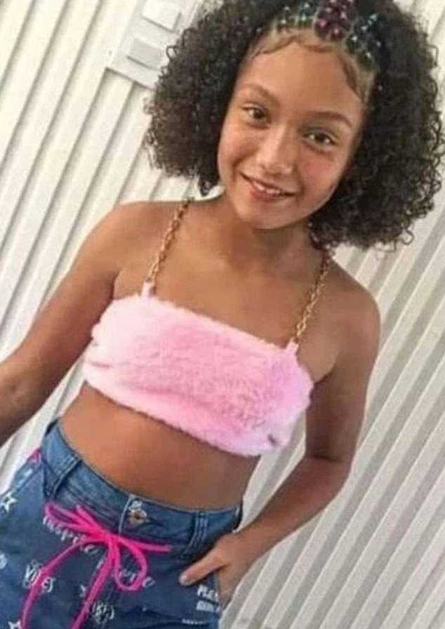 Layza de Oliveira, 11, was one of three people shot dead Thursday after two gunmen opened fire at her cousin's birthday party in southeastern Brazil.  Two shots were fired