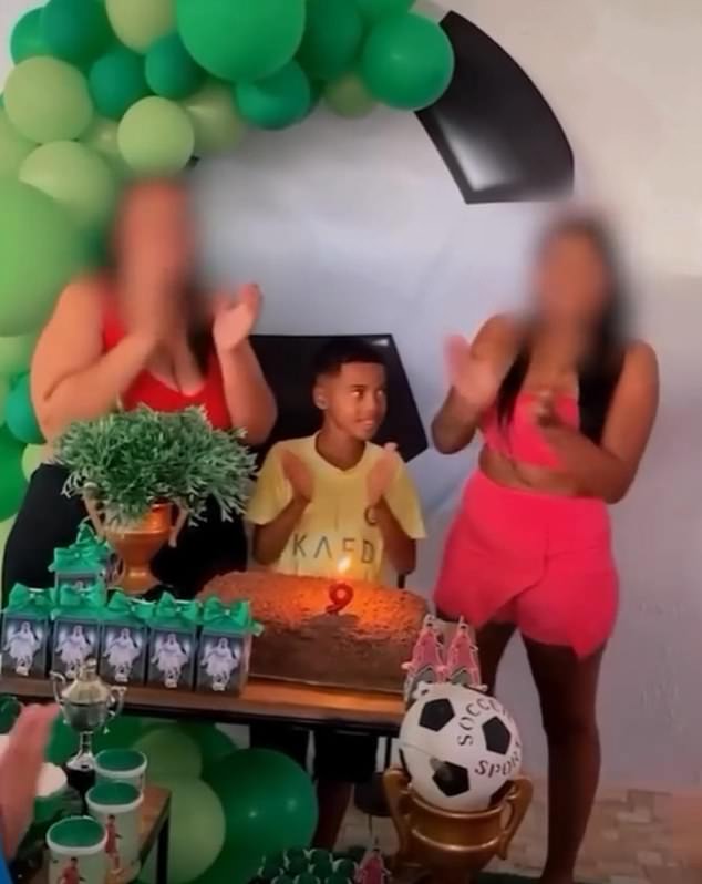 Felipe Moreira was seen on video singing with friends and family at a party celebrating his ninth birthday on Thursday evening