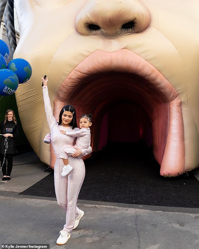 Mindy was behind Kylie Jenner's daughter Stormi's extravagant fifth birthday party, which included a giant inflatable gray 'Astroworld' tunnel of her daughter's head - inspired by her father Travis Scott's album covers