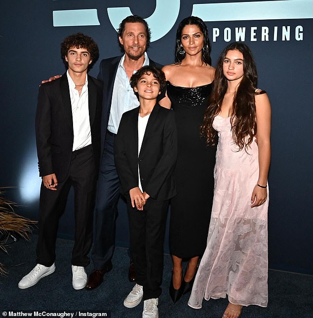 The whole family had a night out at a benefit to raise money for children's education, healthcare and welfare at the Mack, Jack & McConaughey event