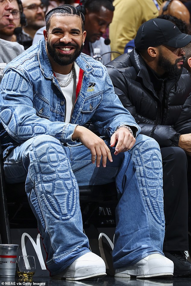 Drake (pictured in Toronto in November) rhymed on the diss track released for free earlier this month by the 30-year-old producer - born Leland Tyler Wayne - while the title BBL Drizzy refers to a rumor that Drake has gotten a Brazilian butt lift