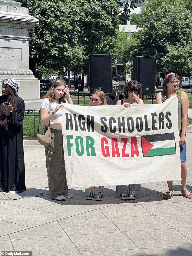 Before marching to the White House, the event started a few blocks away in McPherson Square