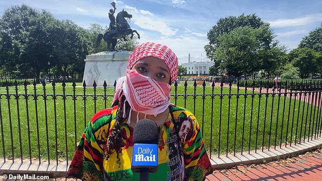 Simone, a high school student who spent weeks organizing the event, blasted Biden for promising to stop the war between Israel and Hamas but then failing to deliver on his promise.