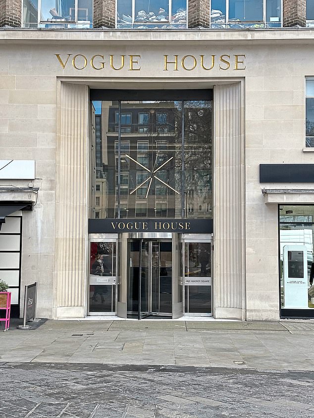 After 66 years of leaving Vogue House (pictured), the elegant Mayfair building, the fashion bible has moved to an office building near The Strand, now a grimy thoroughfare.