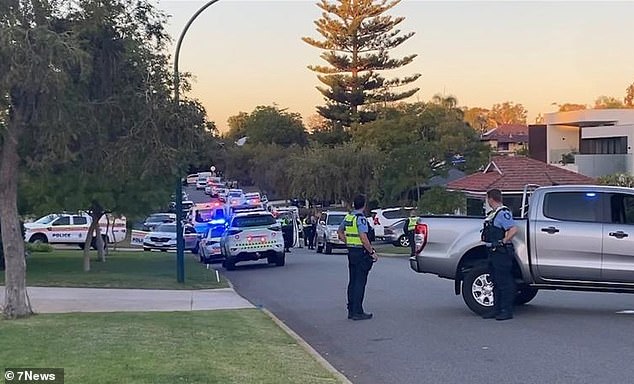 Police rushed to Berkeley Crescent in the Perth suburb of Floreat on Friday afternoon