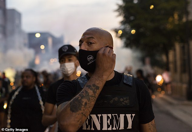 Royce White participates in the Black 4th protest downtown on July 4, 2020 in Minneapolis