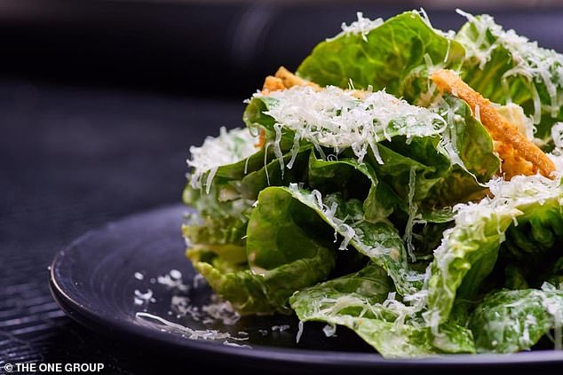 Sietsema objected to the price of the restaurant's food, saying he felt like he was in London or Tokyo.  Pictured: Baby Gem Caesar