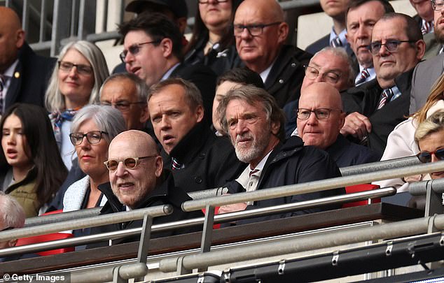 Ratcliffe (right, with United majority shareholder Avram Glazer) is keen to make big changes