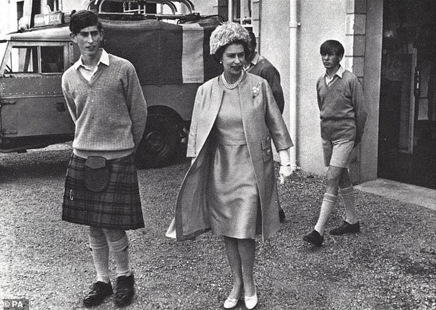 Queen Elizabeth II visits Gordonstoun during Prince Charles's final year in 1967