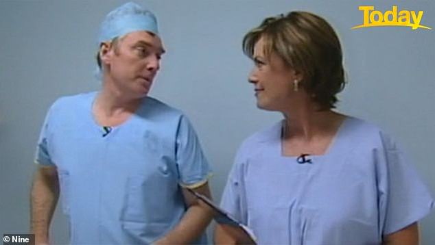 Porter made headlines in 2003 when he became the first doctor to deliver a baby on live television (pictured)
