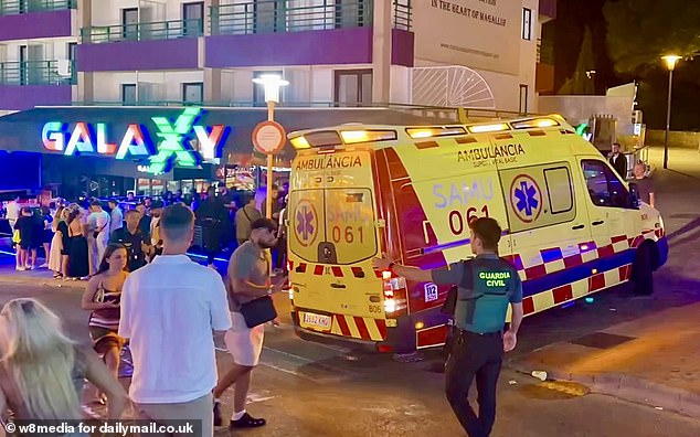 Police and paramedics rushed to the scene after the young people fell unconscious