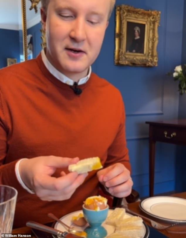 Is it okay to use your fingers to remove bits of eggshell from the yolk?  Mr Hanson revealed that it is – 'if you dine alone'