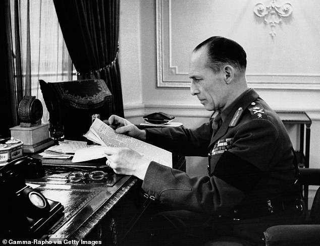 George of Greece worked from his office in Claridges in January 1945