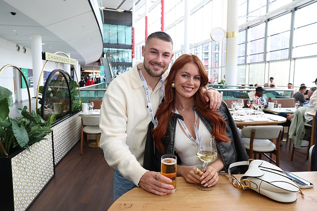 Other notable celebrities, including Love Island reality TV duo Andrew Page and Tasha Ghouri, also posed for photos in the luxurious setting of one of Wembley's bars