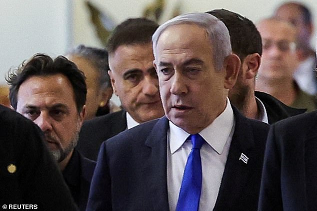 Emanuel denounced Israeli Prime Minister Benjamin Netanyahu (pictured) during the Simon Wiesenthal Center gala in Beverly Hills, where he was presented with the Jewish organization's Humanitarian Award, its highest honor