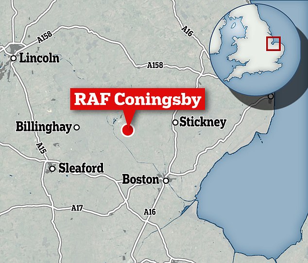 The location where the Spitfire crashed in a field on Langrick Road near RAF Coningsby