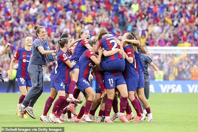 The Blaugrana defeated Lyon 2-0 at the Estadio de San Mames on Saturday afternoon