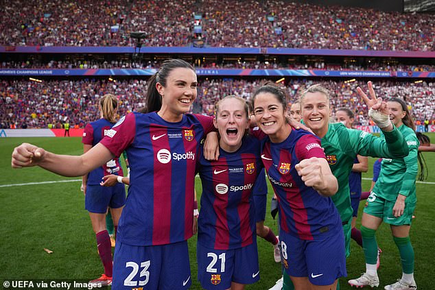 Barcelona have now won three Women's Champions League titles in the last four years